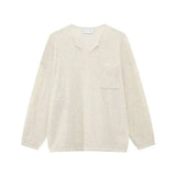 Stylish Korean Long Sleeve V-Neck T-Shirt