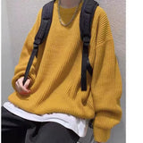 Solid Color Knitted Sweater