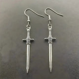 Vintage Sword Dagger Long Drop Earring