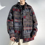 Men Japanese Style Vintage Woolen Oversized Jacket