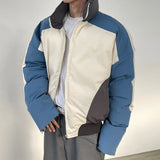 Veste d'hiver vintage patchwork en coton matelassé