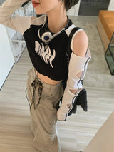 Y2k Off Shoulder T-shirt