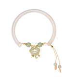 Luxury Vintage Imitation Jade Beaded Bracelet