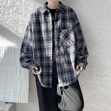 Chemise homme décontractée à carreaux rétro