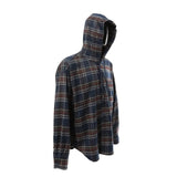 Chemise à capuche décontractée à carreaux streetwear