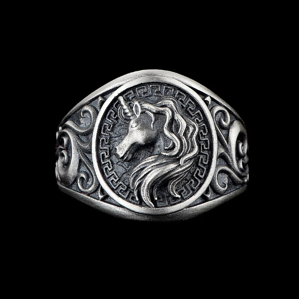 Y2K Adjustable Punk Gothic Unicorn Ring