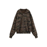 Reddachic Camo Hooded Oversized Sweatshirt