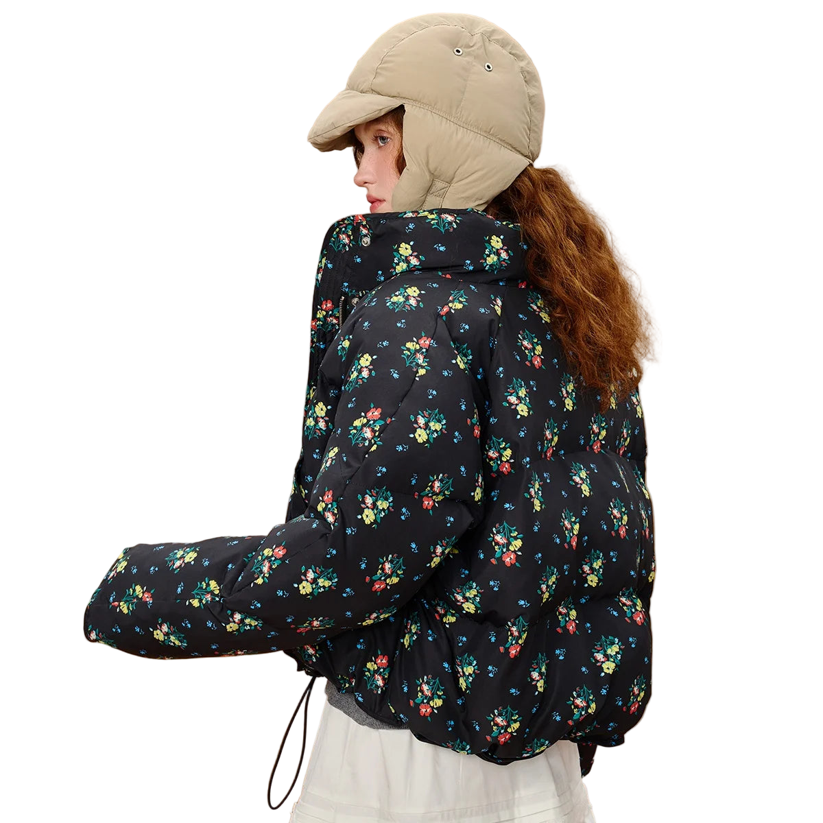 Printed Short Puffer Women’s Jacket