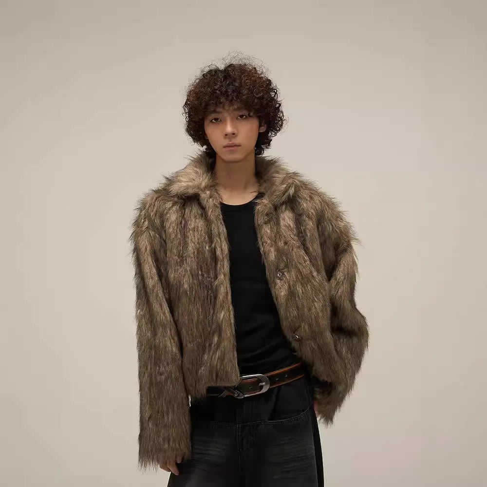 Luxurious Faux Fur Winter Coat Jacket