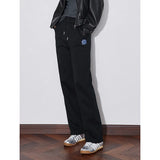 Neue Jeans-Sweatpants mit Blumenmuster für den Herbst