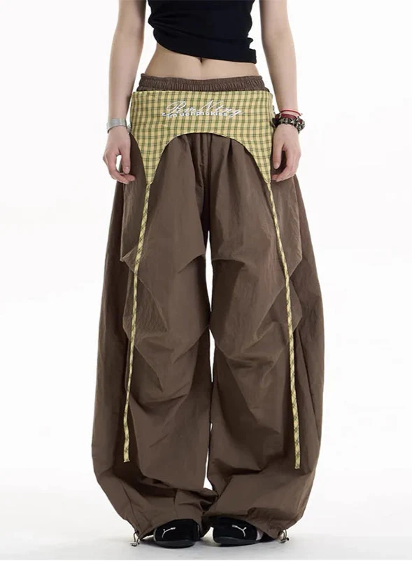 Oversized Hip Hop 2000s Style Parachute Cargo Pants