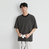 Y2k Men's Cool Comfortable Striped Short Sleeve T-Shirt