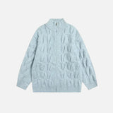 Autumn Retro Loose Stand Collar Knitted Cardigan