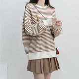 Vintage Women Neck Loose Sweatshirt