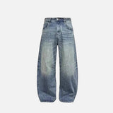 Trendy Curved Knife Denim Jeans