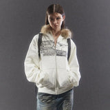 Vintage-Pelzmantel im Grunge-Stil