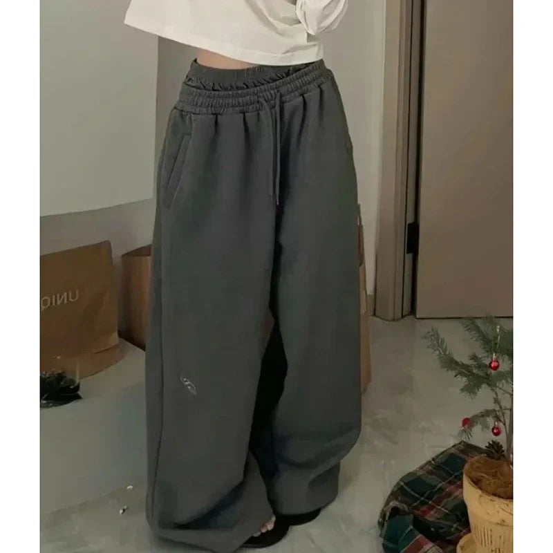 빈티지 오버사이즈 캐주얼 Y2K 와이드 팬츠