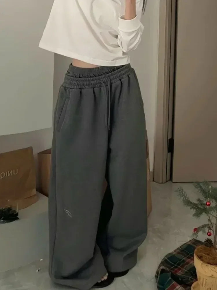 Y2K Baggy Jogginghose mit elastischem Bund