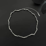 Luxuriöse, unregelmäßige Choker-Halskette aus Titanstahl für Herren