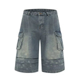 Vintage Grunge Blue Denim Jorts