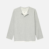 高品質フェイクレイヤード長袖Tシャツ