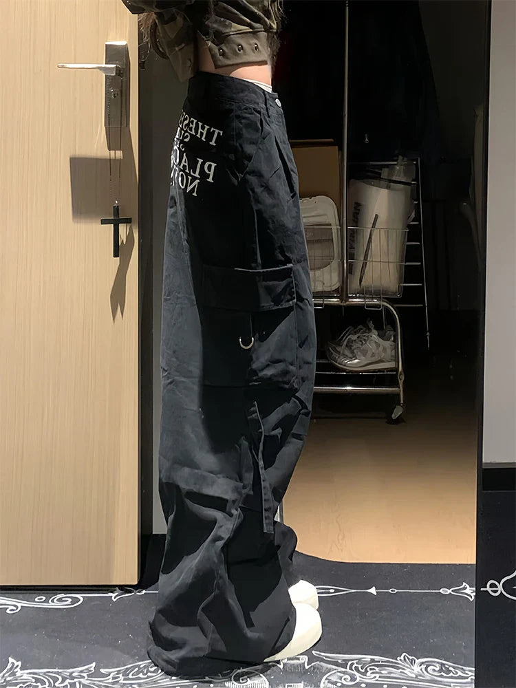 트렌디한 미국 스타일 힙합 데님 카고 진