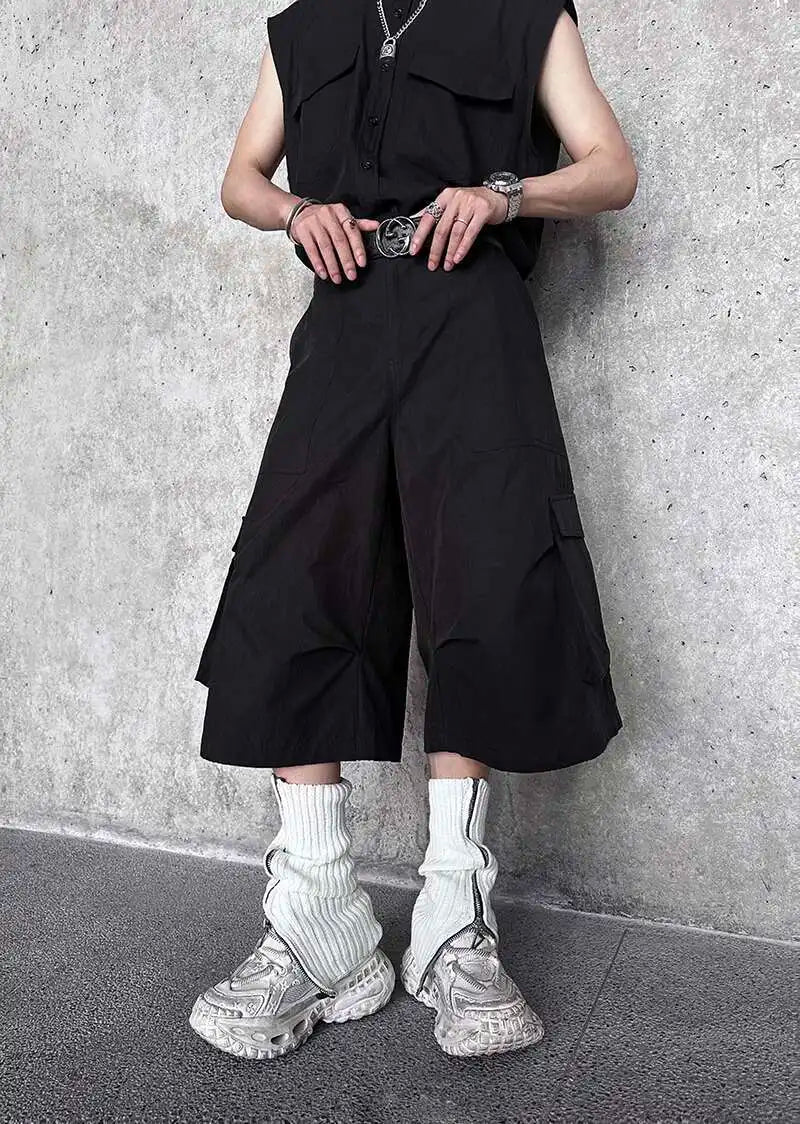 High Quality Solid Color Pockets Jorts