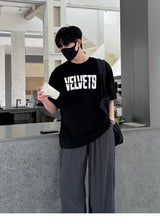 Streetwear Cool Bold Velvets Typography Casual T-Shirt