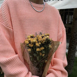 Solid Color Knitted Sweater