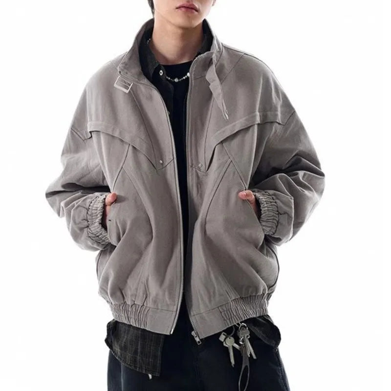 Veste de travail décontractée style japonais, coupe ample