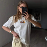 高品質プリント Y2K ルーズTシャツ