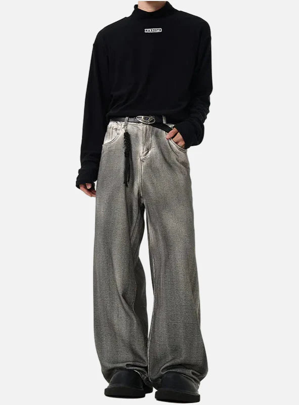 Modische High-Waist-Jeans mit geradem Bein für den Frühling