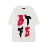 T-shirt patchwork en fourrure tendance et stylé