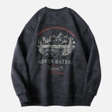 Y2K Oversized Loose Fit Round Neck Sweatshirt