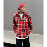 Retro-kariertes Hip-Hop-Langarmhemd – ein echtes Investment-Piece!