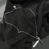 Retro Crow Skull Pendant Necklace