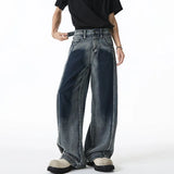 Straight Jeans mit lebendigem Farbkontrast-Tie-Dye-Muster