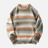 Gemütlicher Oversize-Strickpullover mit Farbverlaufsstreifen