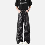 Versatile American Style Gothic Leather Pants