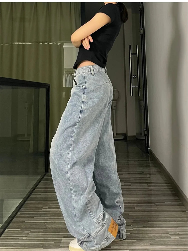 High-Waist Baggy Streetwear Jeans