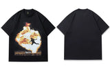 グラフィックプリント オーバーサイズ ヒップホップ コットンTシャツ