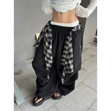 Insulated Black Baggy Parachute Wide Leg Jogger