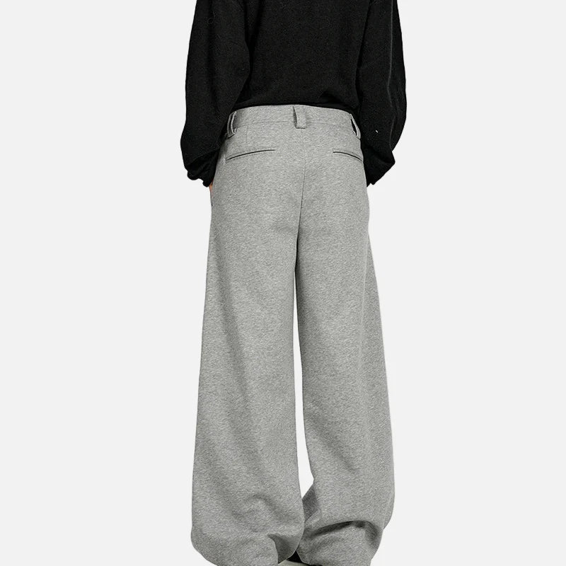 American Style Simple Solid Color Wide Leg Sweatpants