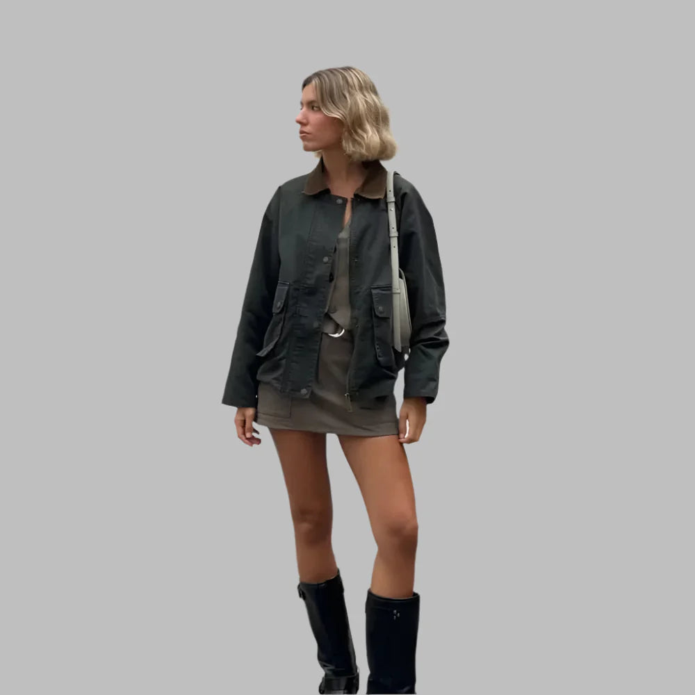 Vintage Cord-Bürojacke für Damen