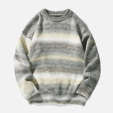 Gemütlicher Oversize-Strickpullover mit Farbverlaufsstreifen