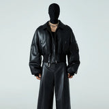 Luxury Thick Black PU Leather Jacket