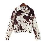 Veste à col imprimé tendance pour femme