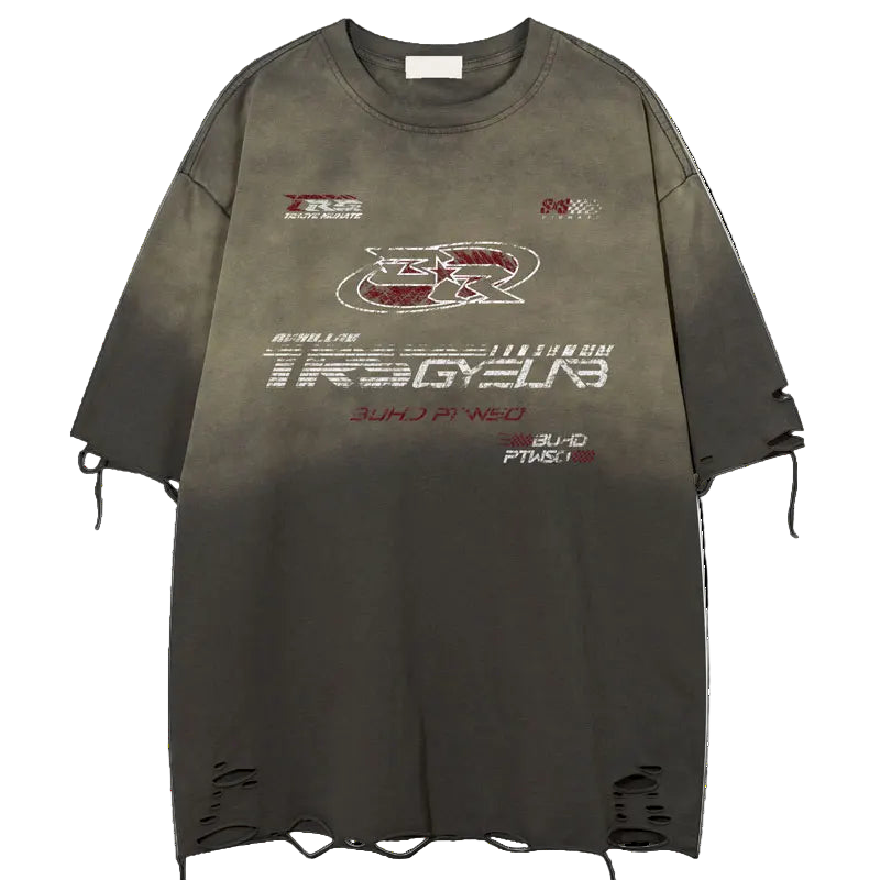 Y2K Grunge Ripped Oversized T-shirt