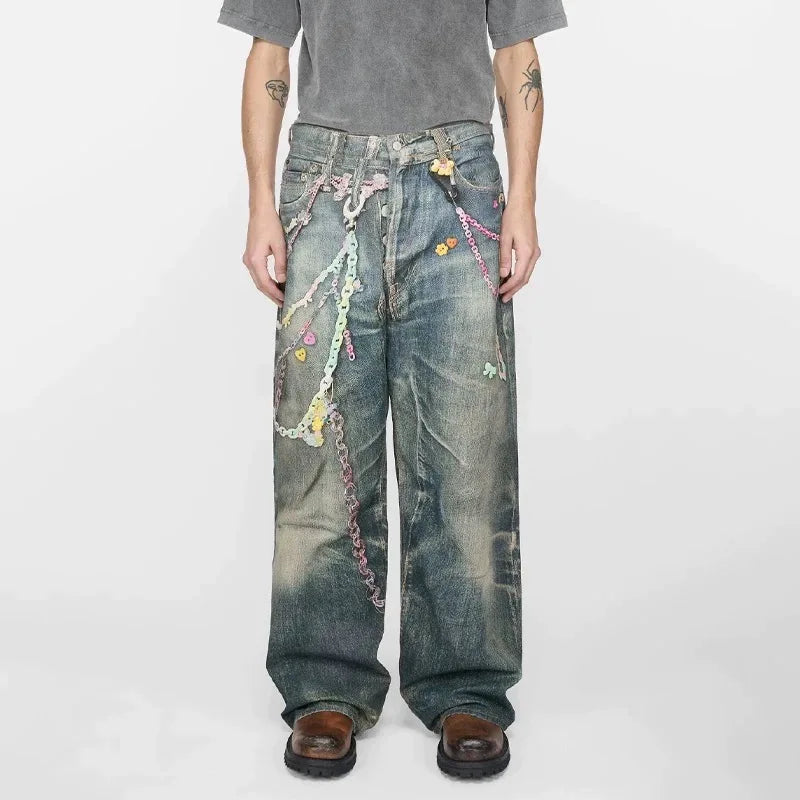 Curved Knife Slim Fit Vintage Jeans