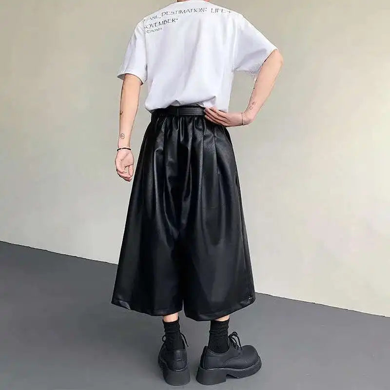 Elegant High Quality Korean Leather Jorts